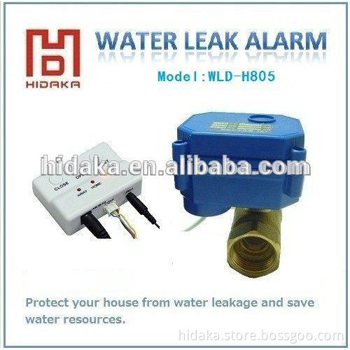 Automatic water leak detector shut off device for leakage detection home security system